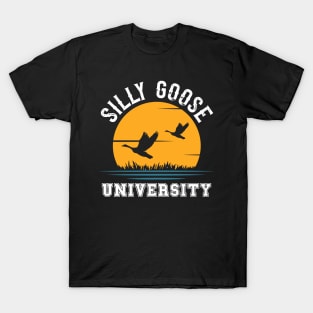 SILLY GOOSE UNIVERSITY RETRO SUNSET T-Shirt